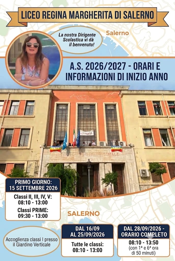 A.S. 2026/2027 - Orari e informazioni di inizio anno